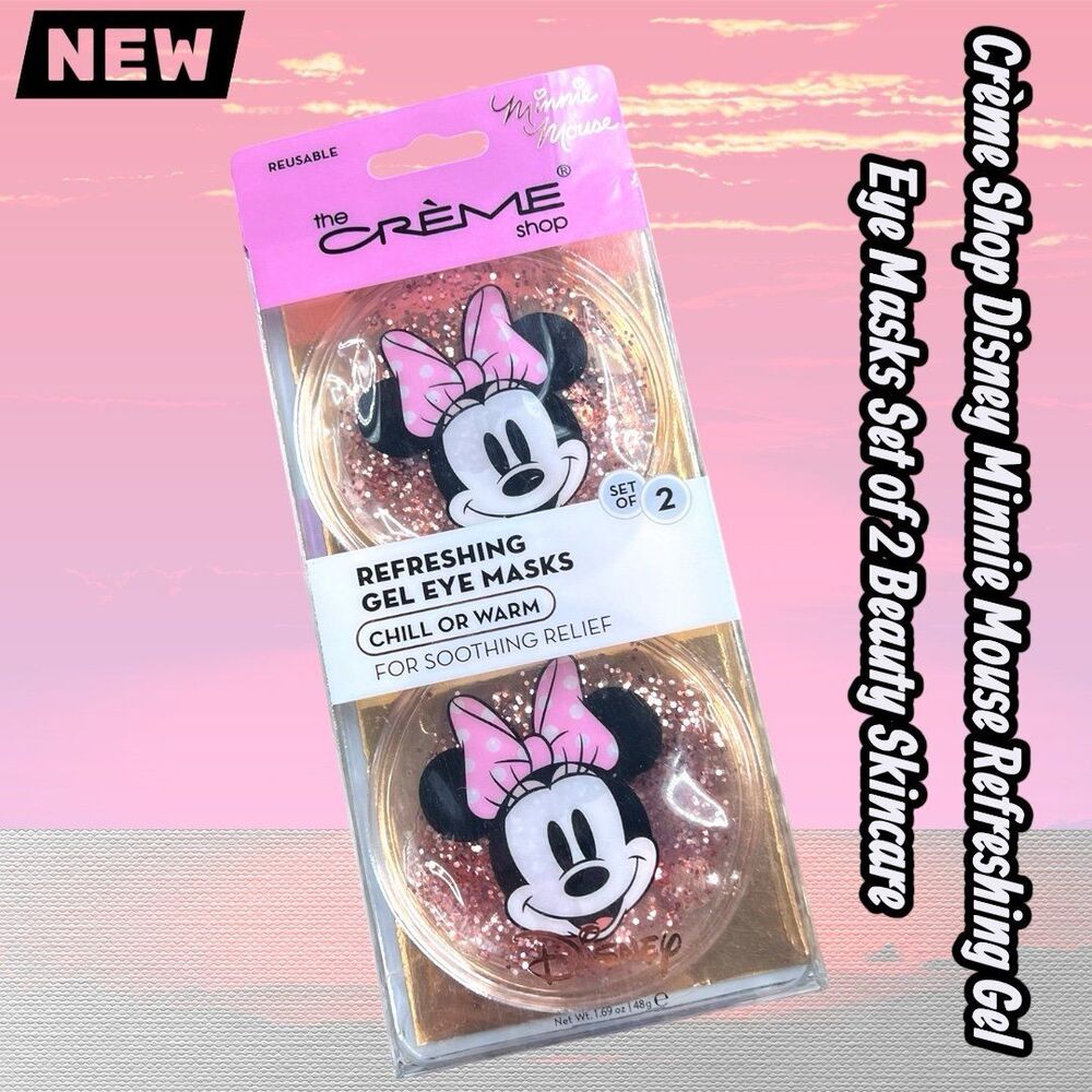 New The Crème Shop Disney Minnie Mouse Refreshing Gel Eye Masks Set of 2 Beauty